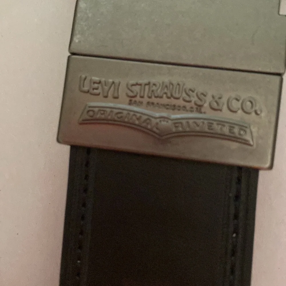 Levi's Black Belt Men’s Metal Buckle Synthetic Leather 1.5